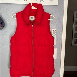 Old Navy Bright Red puffer Vest